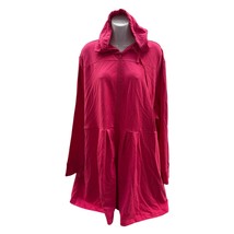 Woman Within Women&#39;s 2x Zip Front Tunic Hoodie Jacket Pink - $19.79