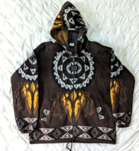 Artesanias Tuntaquimba Wool Native Aztec Southwest Hoodie Sweater Men Si... - £39.56 GBP