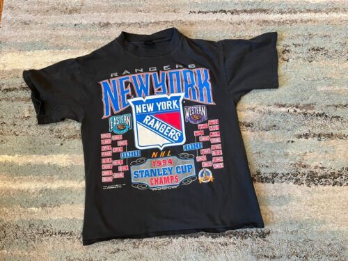 VTG New York Rangers NHL Magic Johnson T’s 1994. 2 Sided Shirt Single Stitch L - $118.80