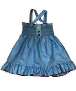 King Kole Miami Vintage Hand-Smocked Blue Tunic top/Dress Girls 6 - €20,60 EUR