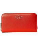 Kate Spade Staci Large Continental Wallet Orange ZipAround WLR00130 NWT ... - £64.62 GBP