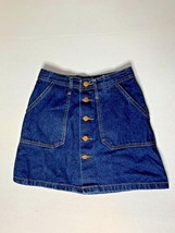 Yimeixuan Womens XS Jean Skirt Button Front Mini  - $11.88