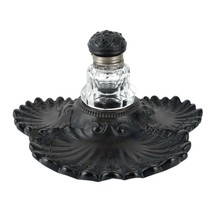 c1860 French Bois Derci inkwell with Cut Glass insert - £198.49 GBP