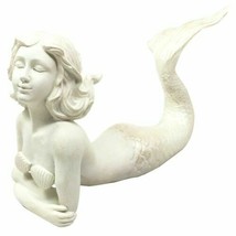 Beautiful Ocean Atlantis Goddess Mermaid Resting On Belly Figurine Collectible - £30.55 GBP