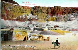 Vtg Cartolina 1910s Thebes Stanghetta Der El Bahri Il Cairo Fidati Non Usato - £14.24 GBP