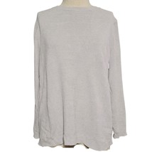 J Jill Gray Long Sleeve Crew Neck Sweater Size M Petitte  - £19.33 GBP