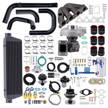 10 PCS T3 Turbo Manifold Kit for Honda Civic EX CX Del Sol 1.5L 1.6L D15 D16 - £617.22 GBP