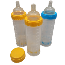 3 Playtex Clear Round Top Silicone Nipples Drop In Baby Bottle Infant 8 oz Vtg - £71.17 GBP