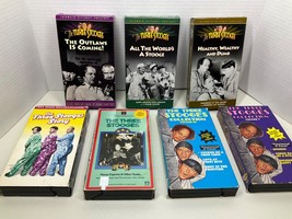 Lot Of 7 The Three Stooges Vintage VHS Tapes Moe, Curly &amp; Larry - £19.20 GBP