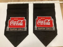 Coca Cola Banners  Set Of 2 Black/Red  13” X 25”  Each - £10.71 GBP