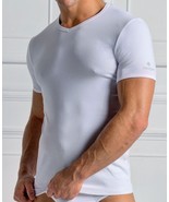 3 T-Shirts À Col En V Pour Homme À Manches Courtes En Coton Élastique Na... - $42.74 CAD