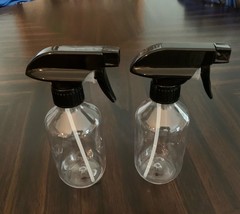 Plastic Spray Bottles Clear and Brown Refillable Container Empty 10 ounces - $20.46 CAD