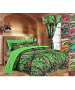 BIOHAZARD GREEN CAMO SHEETS PILLOWCASES!! FULL SIZE 6 PC (NO Comforter) - £39.51 GBP