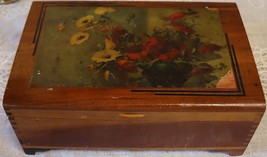 Vintage wood jewelry box - £15.94 GBP