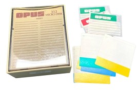 Vintage 1980s Opus Floppy Micro Disk Plastic Storage Case Holds 10 3.5&quot; ... - $13.97