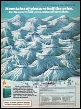 1985 Newport Cigarettes Mountains of Pleasure Vintage Print Ad Ski Slopes Art - £8.46 GBP