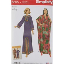 Simplicity US8505A 1970&#39;s Vintage Fashion Women&#39;s Ankle Length Caftan Se... - $22.99