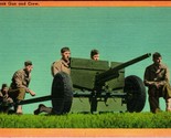 Military Activity Anti Tank Gun And Cover UNP Unused Tichnor Linen Postcard - $7.87