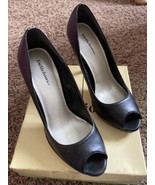 DELICIOUS BLACK PEEP TOE PUMPS SIZE 8 NIB - $29.70