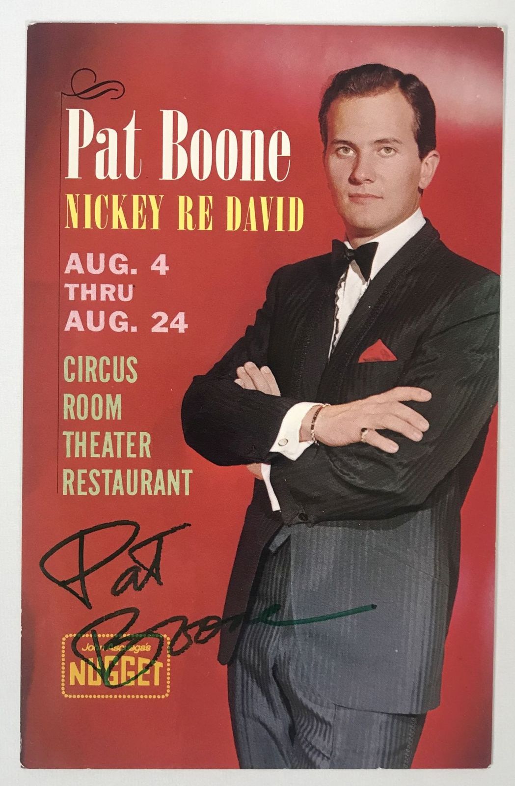 Pat Boone Signed Autographed Vintage Photo Postcard - $15.00
