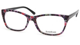 New Bebe BB5118 Rosy 001 Jet Floral Eyeglasses Frame 55-17-140 B38mm - $112.69