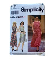 Simplicity Dress Pattern Easy To Sew Size 8 10 12 14 New UNCUT 1996 #7186 - $147.62 MXN