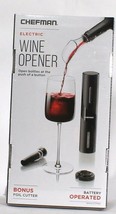 1 Ct Chefman Electric Wine Opener 4 Piece All In One Set 80 Bottle Battery Life - £28.70 GBP