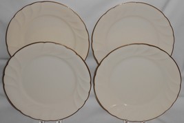 An item in the Pottery & Glass category: Set (4) MIKASA Fine Ivory SPUNSILK PATTERN Dinner Plates MADE IN JAPAN