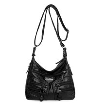 Simple Fashion Small Soft Washed PU Leather Crossbody Bags For Women 2022 Should - £31.65 GBP