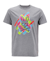Men&#39;s Psycho Bunny Short Sleeve Tee Logo Graphic Shirt Heather Grey T-Shirt - $42.95