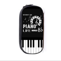 Elegent Music Note Piano / Guitar Cosmetic Case Pen Holder Women Makeup Bag Kids - £11.19 GBP