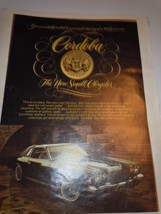 Vintage Cordoba Chrysler Plymouth Print Magazine Advertisement 1975  - $8.99