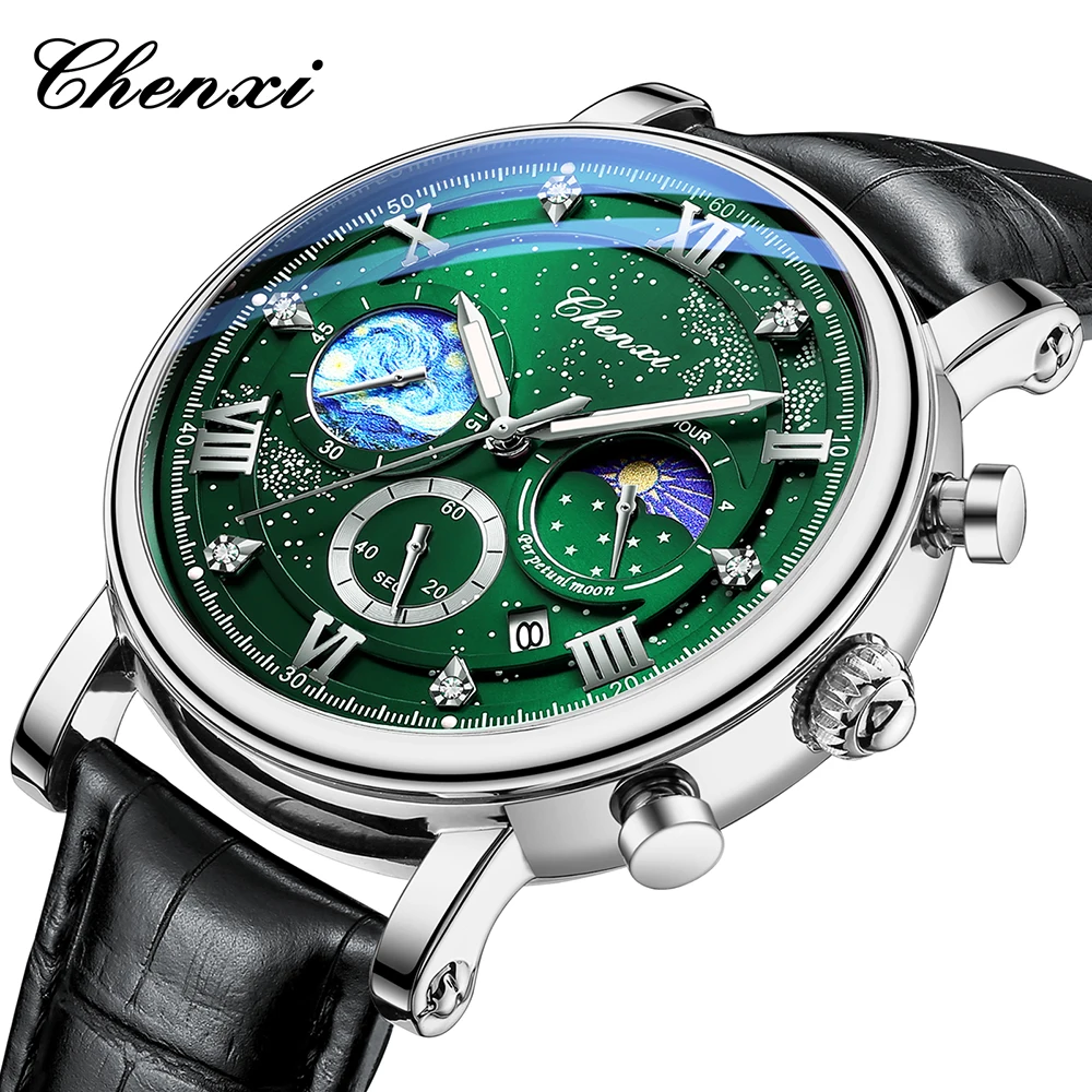 Luxury Men Waterproof Star Luminous Watch For Man High Quality Qu - $423.69 MXN