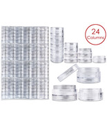 144 Pieces 10G/10Ml Acrylic Stackable Clear Round Container Jar With Scr... - $63.99