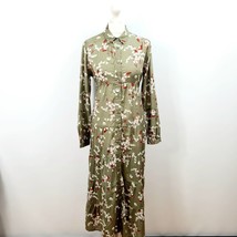 M&amp;S - NEW - Per Una Pure Cotton Floral print Shirt Maxi Dress - UK 10 - £24.75 GBP