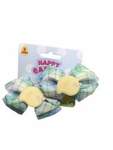 2ct Pastel Fabric Multicolored Plaid Chick Bows For Adult Use - £10.79 GBP