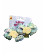 2ct Pastel Fabric Multicolored Plaid Chick Bows For Adult Use - $262.08 MXN