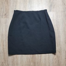 INC International Concepts Straight Office Skirt Sz 14 Black Lined Knee Length - £17.91 GBP