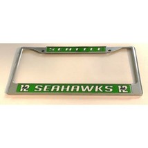seattle seahawks nfl football team logo jersey #12 chrome license plate frame - £23.97 GBP