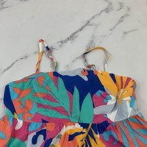 J.Crew Tie Back Tiered Midi Dress Size 8 Blue Pink Floral Pockets Poplin - £39.41 GBP