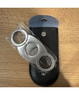 Stainless Steel Cigar Cutter with Back Protector with Black Pouch NEW - $14.83