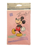 Greeting Cards Thank You Mickey Mouse Gibson New in Package 8 Cards Vintage - £12.39 GBP