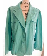 Women’s Liz Claiborne First Issue Size 3 Button Down Turquoise Coat   SK... - $7.87