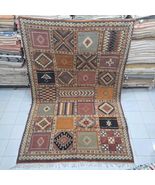 Moroccan Glaoui Rug Handmade  Colorful Berber Kilim  Boho Tribal Decor. ... - $2,200.00