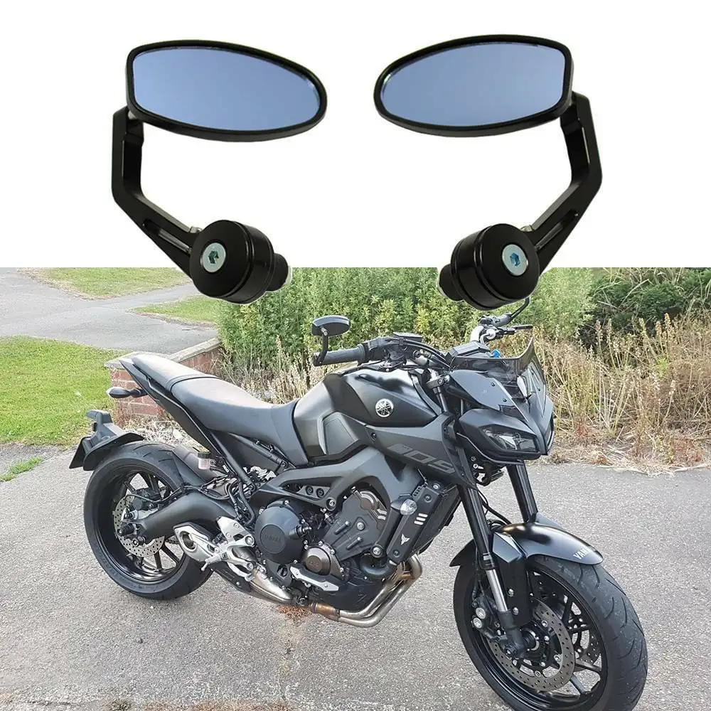 Motorcycle Handle Mirror Bar End Mirror Rearview   For Yamaha MT-07 MT-0... - £35.24 GBP