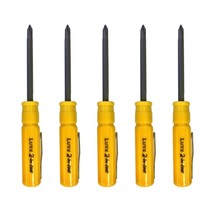 Lutz 2 In 1 Pocket Size Yellow Screwdriver (Pack of 5) - £29.23 GBP