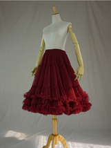 Purple A-line Layered Tulle Skirt Custom Plus Size Ballrina Tulle Skirt image 6
