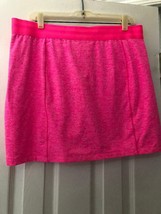 Nwt Ladies Adidas Neon Pink Pullon Stretch Golf Tennis Knit Skort - Size Large - £24.04 GBP