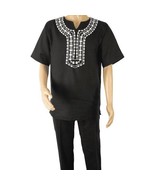 Men 2pc Stacy Adams leisure suit Linen Cotton With Embroidery 3668 Black... - €103,88 EUR Men 2pc Stacy Adams leisure suit Linen Cotton With Embroidery 3668 Black... - €103,88 EUR