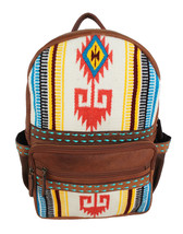Western Handwoven Saddle Blanket Rug Pebbled Leather Carry-On Travel Bag 18SKB53 - £125.26 GBP